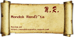 Mondok Renáta névjegykártya
