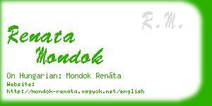 renata mondok business card