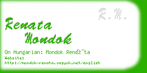 renata mondok business card